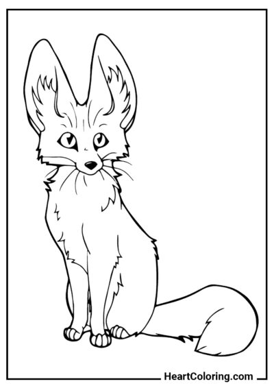 Surprised fox - Foxes Coloring Pages