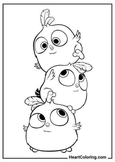 Los Azules - Dibujos de Angry Birds para Colorear