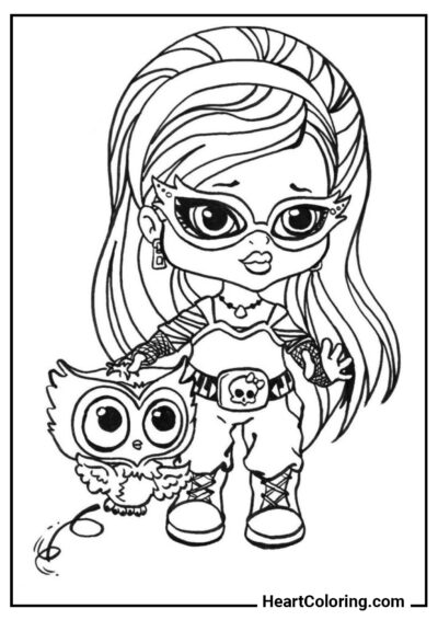 Chibi Ghoulia - Monster High Coloring Pages