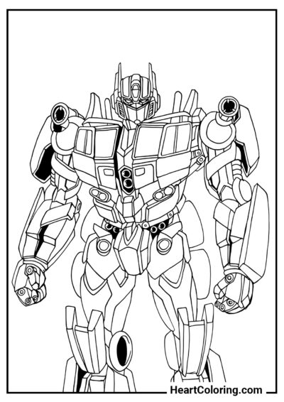 Harsh Optimus Prime - Transformers Coloring Pages