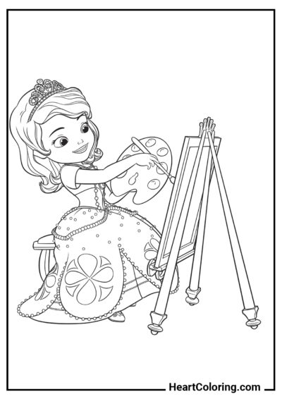 Sofia artist - Sofia the First Coloring Pages