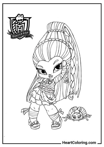 Baby Nefera de Nile - Monster High Coloring Pages