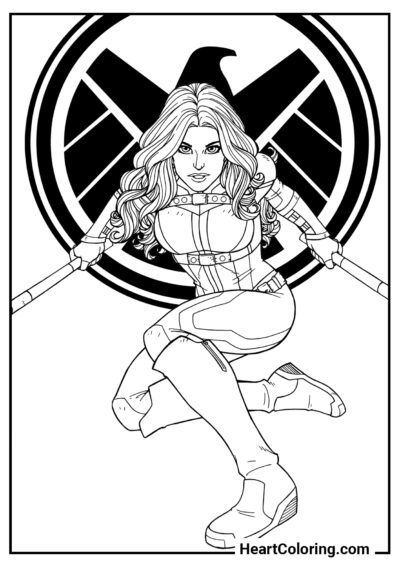 Mockingbird - Coloriage des Avengers