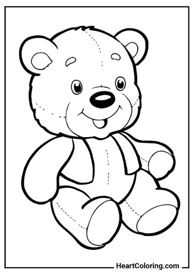 Urso de brinquedo - Desenhos de Ursos para Colorir
