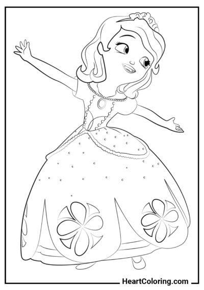 Merry Sofia - Sofia the First Coloring Pages