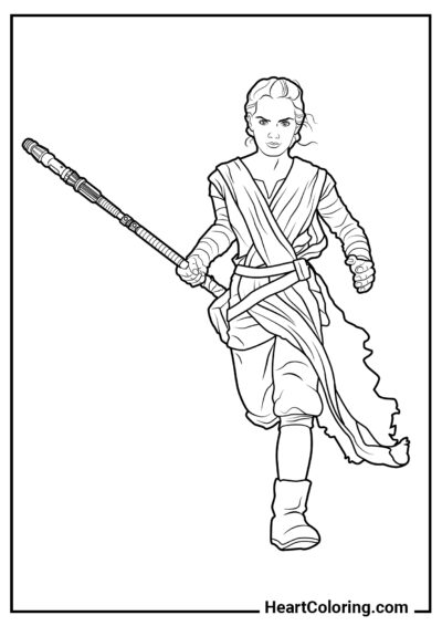 Rey - Dibujos de Star Wars para Colorear