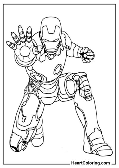 Tony Stark - Dibujos de Vengadores para Colorear