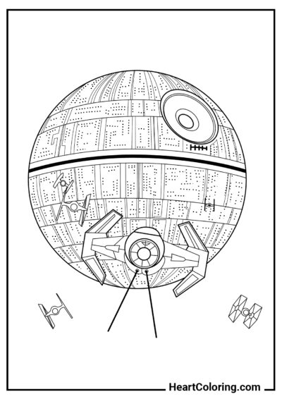 Estrella de la Muerte - Dibujos de Star Wars para Colorear