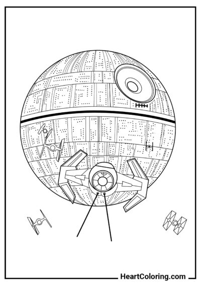 Étoile de la Mort - Coloriages Star Wars