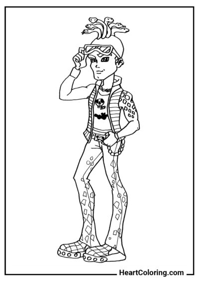 Deuce Gorgon - Monster High Coloring Pages