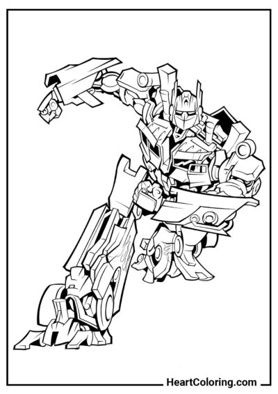 Gran Optimus Prime - Dibujos de Transformers para Colorear