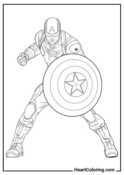 Steve Rogers - Dibujos de Vengadores para Colorear