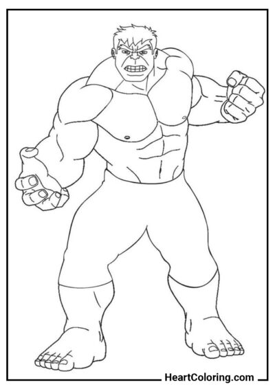 Bruce - Desenhos do Hulk para Colorir