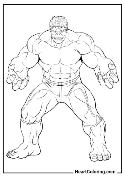 Hulk Maligno - Desenhos dos Vingadores para Colorir