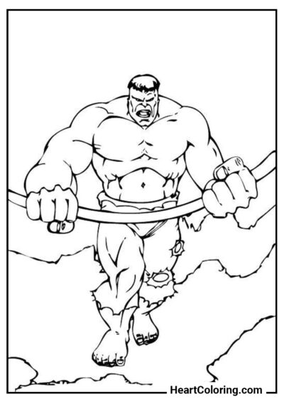 Herói Verde - Desenhos do Hulk para Colorir