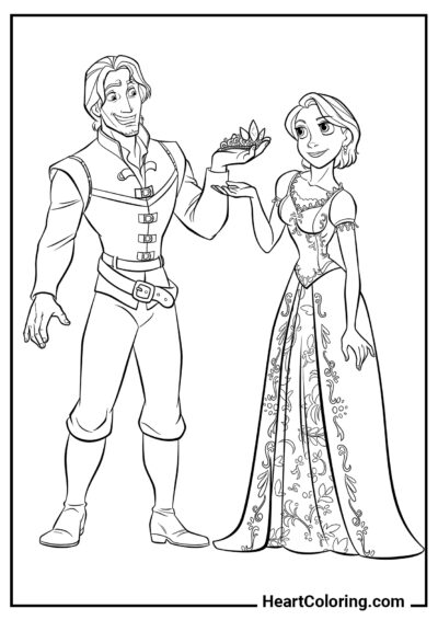 Return of the crown - Tangled Coloring Pages
