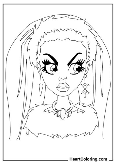 Abbey’s portrait - Monster High Coloring Pages