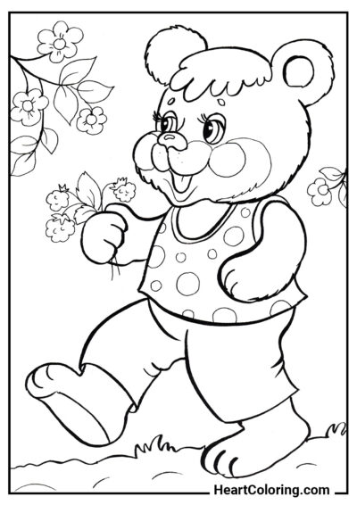 Bear in the forest - Bears Coloring Pages