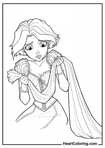 Cropped hair - Tangled Coloring Pages