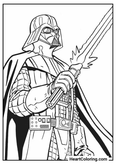 Darth Vader - Desenhos do Star Wars para Colorir