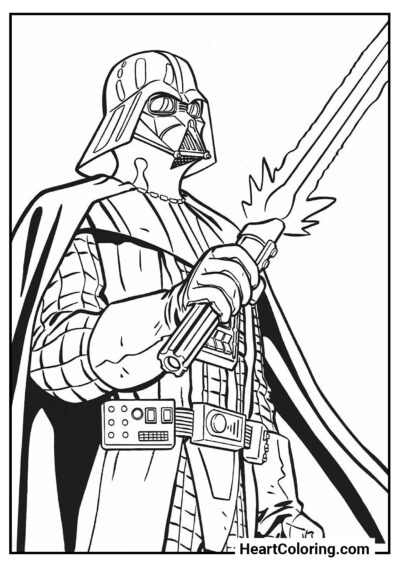 Dark Vador - Coloriages Star Wars