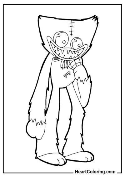 Huggy Wuggy performance - Poppy Playtime Coloring Pages