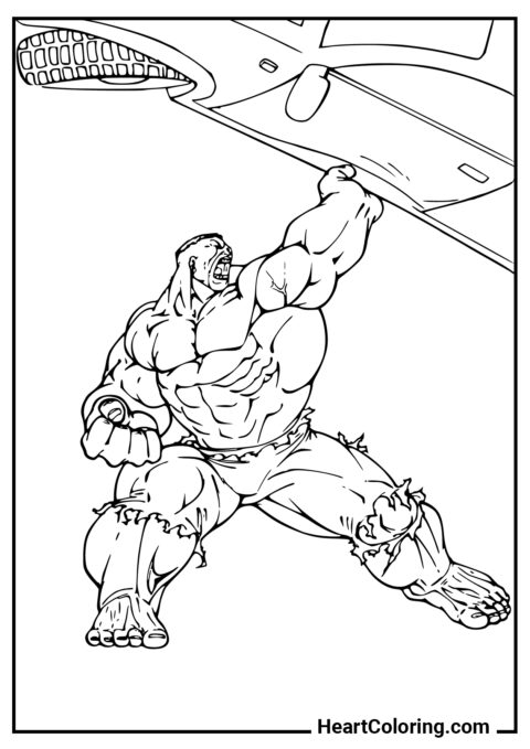 Starker Mann - Ausmalbilder von Hulk