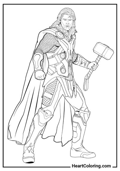 Thor - Coloriage des Avengers