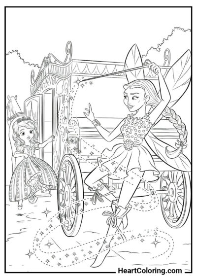 Fairy Magic - Sofia the First Coloring Pages