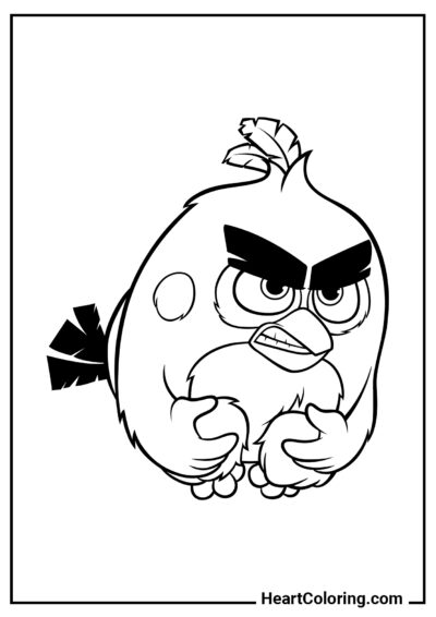 Ataque Red - Dibujos de Angry Birds para Colorear