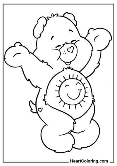 Bear with the Sun - Bears Coloring Pages