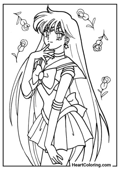 Sailor Venus - Sailor Moon Coloring Pages