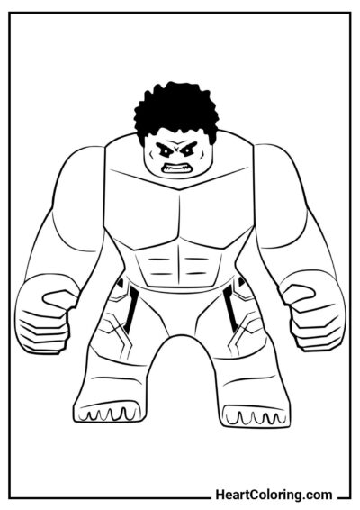 LEGO Hulk - DIsegni di Avengers da Colorare