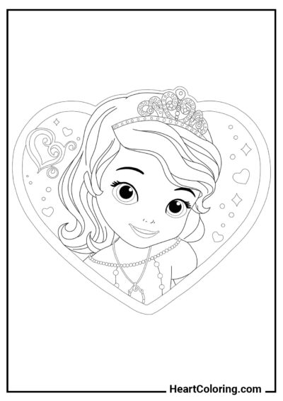 Portrait of Sofia - Sofia the First Coloring Pages