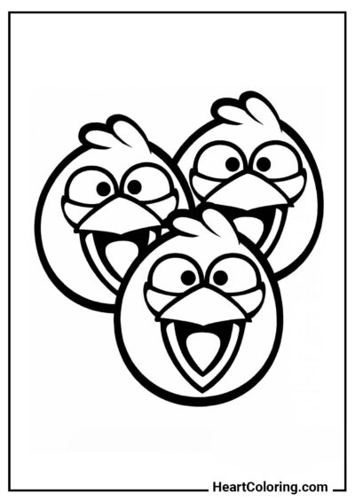 Bébés Oiseaux Bleus - Coloriages Angry Birds