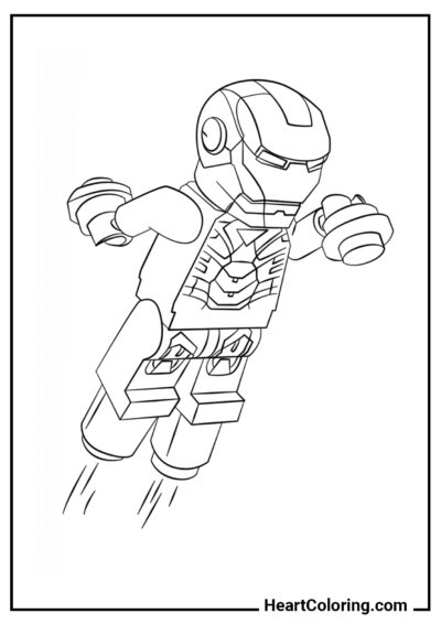 LEGO Iron Man - Coloriage des Avengers