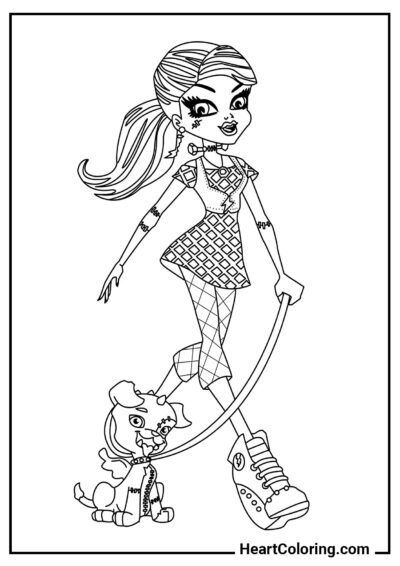 Frankie et Watzit - Coloriages de Monster High