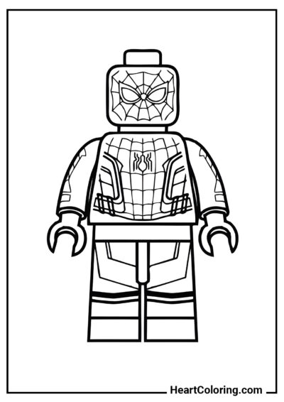 LEGO Spider-Man - Dibujos de Vengadores para Colorear