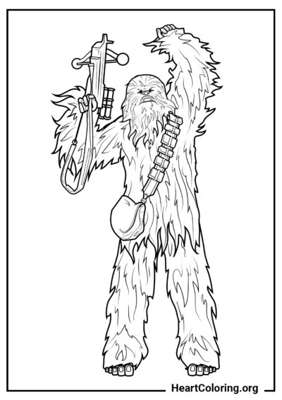 Guerrero Chewbacca - Dibujos de Star Wars para Colorear