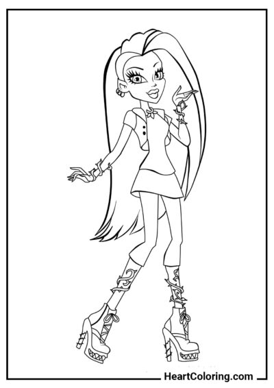 Beautiful Venus McFlytrap - Monster High Coloring Pages