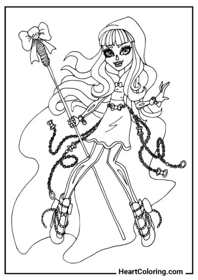 Draculaura for Halloween - Monster High Coloring Pages