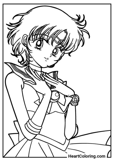 Ami Mizuno - Dibujos de Sailor Moon para Colorear