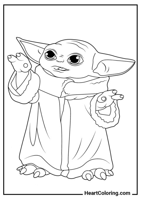 Baby Grogu - Star Wars Coloring Pages
