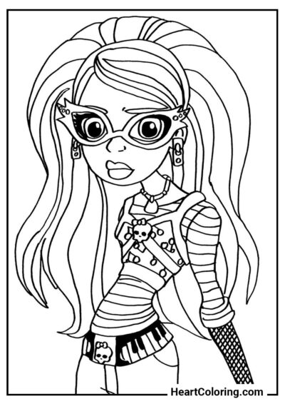 Ghoulia Yelps - Desenhos de Monster High para Colorir