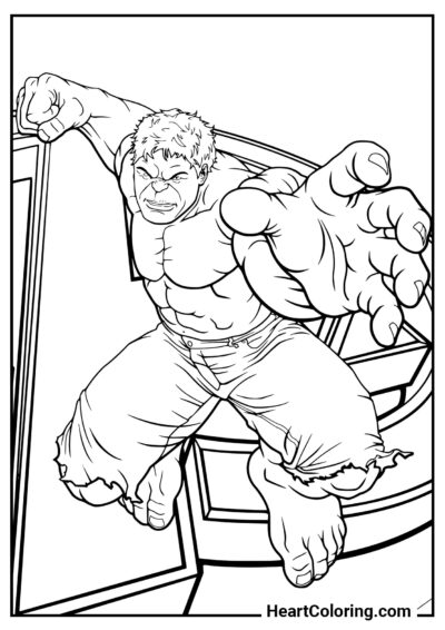 Hulk - Coloriage des Avengers