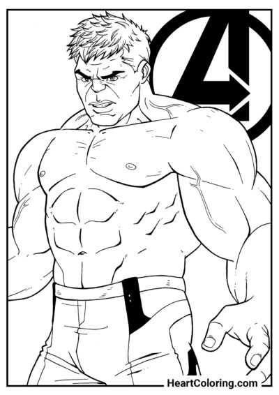 Superhéroe - Dibujos de Hulk para Colorear