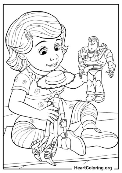 Les Jouets de Bonnie - Coloriage Toy Story