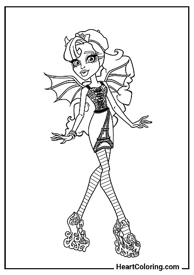 Rochelle Goyle in a Fitted Dress Free download: coloring page Rochelle Goyle in a Fitted Dress