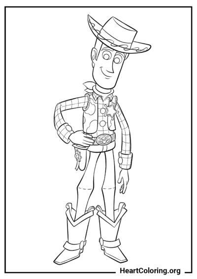 Cow-boy Courageux - Coloriage Toy Story