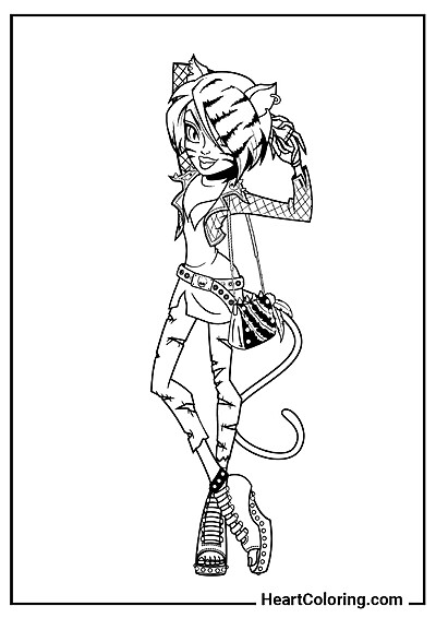 Toralei Stripe Printable page: Toralei Stripe from the "Monster High Coloring Pages" series